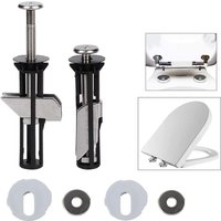 Ahlsen - 2-teiliges Universal-Toilettensitz-Schrauben-Ersatzset, robuste WC-Sitz-Scharnierschrauben aus Edelstahl mit Metallscheiben in zwei Größen. Ahlsen - 2-teiliges Universal-Toilettensitz-Schrauben-Ersatzset, robuste WC-Sitz-Scharnierschrauben aus Edelstahl mit Metallscheiben in zwei Größen. von AHLSEN