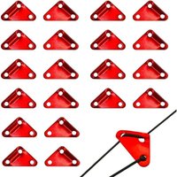 20 Stück Seilspanner Seilversteller Seil Dreieckspanner Zeltspanner 3 Löcher für Außenzeltplane Campingzelt, Rot, m, - Ahlsen von AHLSEN
