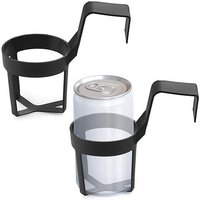 Ahlsen 2er-Pack Getränkehalter fürs Auto, tragbarer Flaschenhalter, Kunststoff, multifunktional, schwarz von AHLSEN