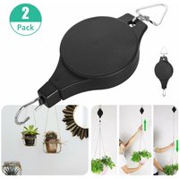 2er-Pack einziehbare Riemenscheibe für Pflanzen, hängende Pflanzgefäße, Blumenkorbhaken für Gartenkörbe, Töpfe und hängende Vogelhäuschen (oben nach 2er-Pack einziehbare Riemenscheibe für Pflanzen, hängende Pflanzgefäße, Blumenkorbhaken für Gartenkörbe, Töpfe und hängende Vogelhäuschen (oben nach von AHLSEN