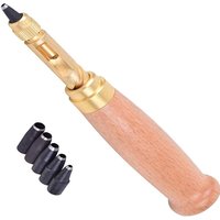 6-in-1 Automatischer Körner, 130 mm automatischer Gürtelstanzer, einstellbare Spannung, austauschbarer Locher zum Nähen, für Leder, Papier, Basteln 6-in-1 Automatischer Körner, 130 mm automatischer Gürtelstanzer, einstellbare Spannung, austauschbarer Locher zum Nähen, für Leder, Papier, Basteln von AHLSEN