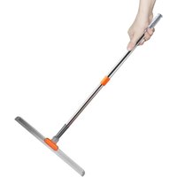 Ahlsen - Bodenwischer mit langem, verstellbarem Griff, 110 cm, 180° drehbarer Rakel, Bodenschrubber für die Reinigung von Garage, Dusche, Badezimmer, von AHLSEN