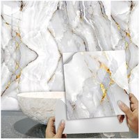 Ahlsen - Credence Kleber für Küche 30X30 Goldener Marmor Küchenaufkleber Küchenwandaufkleber Klebewandfliesen Badezimmeraufkleber PVC-Fliesenkleber Ahlsen - Credence Kleber für Küche 30X30 Goldener Marmor Küchenaufkleber Küchenwandaufkleber Klebewandfliesen Badezimmeraufkleber PVC-Fliesenkleber von AHLSEN