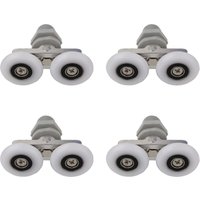 Ahlsen - Doppelrollen für Duschtür, Rollen für Duschtür, Schieberollen, Tür, Badezimmer, Dusche, Ersatz-Duschrolle, Badezimmer-Ersatzteile, 23 mm, 4 von AHLSEN