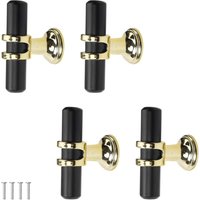 Ahlsen - Einlochgriff, Möbelgriff, Küchengriff, Schwarzgold mit Schraubgriff, Aluminiumlegierung, geeignet für Schränke, Schubladen und Küchenmöbel, von AHLSEN