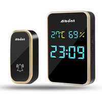 Funktürklingel Außen Wasserdicht Automatisch Batterielos Türklingel mit Temperatur-, Luftfeuchtigkeits- und Zeitanzeige, Funktürklingel mit 38 Funktürklingel Außen Wasserdicht Automatisch Batterielos Türklingel mit Temperatur-, Luftfeuchtigkeits- und Zeitanzeige, Funktürklingel mit 38 von AHLSEN