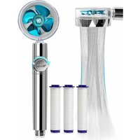 Ahlsen - Handbrause, wassersparender Anti-Kalk-Duschkopf, Hochdruck-Propeller-Duschkopf, dreistufiges Filterfiltersystem mit 3 austauschbaren von AHLSEN