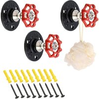 Ahlsen Industrielle Rohrgarderoben im 3er-Set – rustikaler, robuster Hut- und Handtuchhalter, wandmontierter Kleiderständer mit Hardware für Zuhause, von AHLSEN