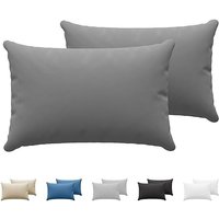 Kissenbezug 30 x 50 cm Baumwolle (2er-Set) Baumwolljersey 150 – Anthrazit – Kissenbezug 30 x 50 cm – widerstandsfähiger und hypoallergener von AHLSEN