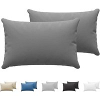 Kissenbezug 30 x 50 cm Baumwolle (2er-Set) Baumwolljersey 150 – Anthrazit – Kissenbezug 30 x 50 cm – widerstandsfähiger und hypoallergener von AHLSEN