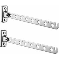 Kleiderhaken Wandhalter, 2er-Set, klappbarer Wand-Wäscheständer aus Edelstahl, zusammenklappbarer Wand-Wäschetrockner, Wandhalter, Kleiderständer, von AHLSEN