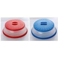 Mikrowellen-Cloche, 2-teiliges faltbares Mikrowellen-Cloche, Wellensieb mit Dampflöchern für Obst und Gemüse, Anti-Dampf-Cloche-Deckel und Mikrowellen-Cloche, 2-teiliges faltbares Mikrowellen-Cloche, Wellensieb mit Dampflöchern für Obst und Gemüse, Anti-Dampf-Cloche-Deckel und von AHLSEN