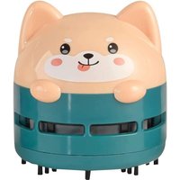 Ahlsen Mini-Tischstaubsauger, tragbarer USB-Staubsauger fürs Büro, Mini-Staubwedel mit süßem Cartoon-Motiv, schwenkbar (grün) von AHLSEN
