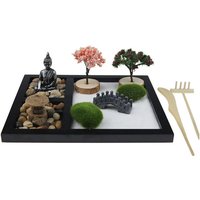Ahlsen Miniatur-Zen-Garten, Kunstharz-Sandkasten-Ornamente, Zen-Garten-Rechen aus Bambus, Miniaturen für den Garten im Freien, Dekorationen für Ahlsen Miniatur-Zen-Garten, Kunstharz-Sandkasten-Ornamente, Zen-Garten-Rechen aus Bambus, Miniaturen für den Garten im Freien, Dekorationen für von AHLSEN