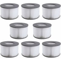 Mspa Hot Tub Filter Ersatzfilterkartusche, Hot Sub und Spa Ersatzwasserfilter, für aufblasbare Schwimmbecken – Wasserfiltermodell (8 Stück) - Ahlsen von AHLSEN