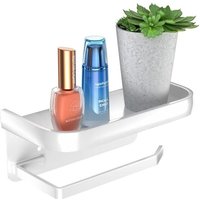 Ahlsen Ohne Bohren Toilettenpapierhalter aus Aluminium, Rollenhalter mit geräumigen Ablagen, selbstklebender Toilettenpapierhalter, von AHLSEN