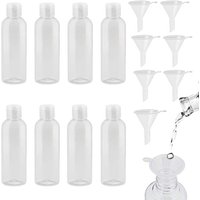 Reiseflaschen Plastikflaschen 100ml mit 8 kleinen Trichtern Transparent pet kosmetik - Ahlsen von AHLSEN