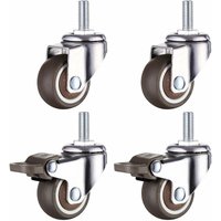 Robuste Gummi-Lenkrolle mit M8-Gewindeschaft für Handwagen, Arbeitstische, Möbelräder, 1,5 Zoll, Gewindedurchmesser: 8 mm, Länge 20 mm, 2 Stück mit Robuste Gummi-Lenkrolle mit M8-Gewindeschaft für Handwagen, Arbeitstische, Möbelräder, 1,5 Zoll, Gewindedurchmesser: 8 mm, Länge 20 mm, 2 Stück mit von AHLSEN