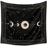 Ahlsen - Schwarze Tarotkarte, geheimnisvoller Sternenhimmel, Wandteppich, Wandbehang, Schlafzimmer, Wanddekoration, Schwarz, 200 x 150 cm Ahlsen - Schwarze Tarotkarte, geheimnisvoller Sternenhimmel, Wandteppich, Wandbehang, Schlafzimmer, Wanddekoration, Schwarz, 200 x 150 cm von AHLSEN