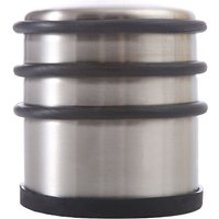 Schwerer Türstopper, Türstopper mit Gummiringen, Türpuffer aus Edelstahl und Gummi, 8x7x7 cm, Silber - Ahlsen von AHLSEN