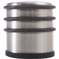 Schwerer Türstopper, Türstopper mit Gummiringen, Türpuffer aus Edelstahl und Gummi, 8x7x7 cm, Silber - Ahlsen von AHLSEN