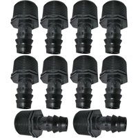Set mit 10 Schlitzadaptern / Tropfanschlüssen mit Außengewinde - Anschluss für Bewässerung / Bewässerungssystem - Ahlsen von AHLSEN