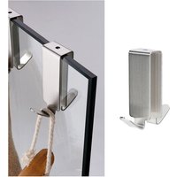 Ahlsen Stück Doppel-Fensterhaken aus Edelstahl, Doppelhaken für Duschwand, Edelstahl, Silber von AHLSEN