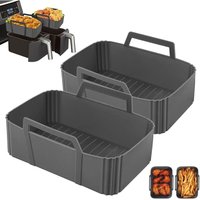 Stück Silikonform Luftfritteuse Zubehör, ölfreie Fritteuse Heißluftfritteusenkorb Wiederverwendbares Silikon-Backpapier - Ahlsen von AHLSEN
