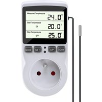 Ahlsen Thermostatsteckdose, digitaler Temperaturregler, digitale programmierbare Steckdose mit Sonde, programmierbarer digitaler Timer, von AHLSEN