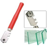 Ahlsen Trommel-Fliesenschneider mit flachem Griff und Holzgriff (rot) von AHLSEN