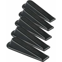 Türanschlagkeile aus Gummi für alle Böden, 5er-Pack, Schwarz 12x4,5x2 cm - Ahlsen von AHLSEN