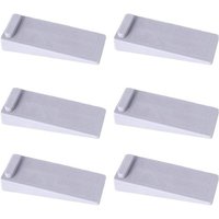 Türstopper, Set mit 6 rutschfesten Gummi-Türstoppern, Bodentürstopper mit einstellbarer Höhe, Grau, - Ahlsen von AHLSEN
