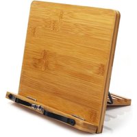 Verstellbarer, faltbarer Leseständer aus Holz/Buchständer/Kochbuchständer/Kochbuchständer/Buchablage/Buchständer/Bambus-Buchständer, 28 x 21 cm von AHLSEN