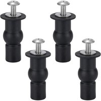 WC-Sitz-Befestigung, WC-Sitz-Scharnier, WC-Sitz-Befestigungsschrauben für allgemeine Toilettensitze, 4 Stück, Schwarz - Ahlsen WC-Sitz-Befestigung, WC-Sitz-Scharnier, WC-Sitz-Befestigungsschrauben für allgemeine Toilettensitze, 4 Stück, Schwarz - Ahlsen von AHLSEN