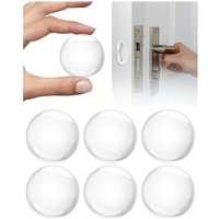 Ahlsen - Wand-Türgriffstopper, 6 x transparenter Wand-Türstopper, rundes Wandschutzkissen, Türpuffer, selbstklebender Türstopper, Türdämpfer von AHLSEN