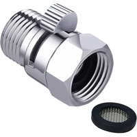 Wassersparender Wasserhahn, Messing-Absperrventil, G1/2 Zoll, verchromter Duschdurchflussbegrenzer mit umrissenem Gummi für Handbrause, Wasserhahn Wassersparender Wasserhahn, Messing-Absperrventil, G1/2 Zoll, verchromter Duschdurchflussbegrenzer mit umrissenem Gummi für Handbrause, Wasserhahn von AHLSEN