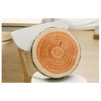 Dekoratives rundes Kissen, 3D-Digitaldruck, bequemes, lustiges, niedliches Holzscheitkissen für Kinder, kreisförmiges Sitzbodenkissen für Zuhause, von AHLSEN