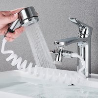 Duschschlauchsprüher für Handbrause, Shampoo-Spülschlauchsprüher-Zubehör, einstellbarer Modus, Kupferventiladapter, Halterung ohne Bohren - Ahlsen Duschschlauchsprüher für Handbrause, Shampoo-Spülschlauchsprüher-Zubehör, einstellbarer Modus, Kupferventiladapter, Halterung ohne Bohren - Ahlsen von AHLSEN