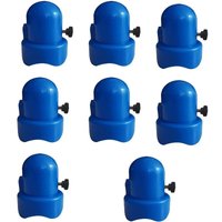Endkappen für Trampolin-Netzpfosten ø 38 mm Trampolin-Zubehör mit Schrauben Blau 8 Stück - Ahlsen von AHLSEN