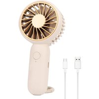 Ahlsen - Mini-Ventilator mit Handtasche, tragbarer USB-Taschenventilator, kleiner wiederaufladbarer Handventilator, 3 Geschwindigkeiten einstellbarer von AHLSEN