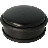 Runder Türstopper aus Edelstahl, türtauglich und rutschfest, 10 x 4,5 cm, 1000 g, schwarz - Ahlsen von AHLSEN