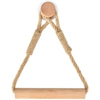 Selbstklebender Toilettenpapierhalter, Badezimmer-Toilettenpapierhalter, Holzseil, rustikaler Handtuchring (1 Stück) - Ahlsen von AHLSEN
