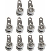 Ahlsen - Set mit 10 Rollen für Erkerfenster oder Schiebetüren – Metall und Kunststoff – 4 x 1,9 cm von AHLSEN