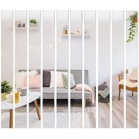 Ahlsen - Set mit 10 langen selbstklebenden Wandspiegeln – 20 x 5 cm – dekoratives Spiegelstreifen-Design für Schlafzimmer, Wohnzimmer, Tür von AHLSEN