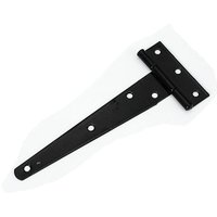 Ahlsen - Set mit 4 T-Scharnieren, schwarzes Scheunentorscharnier, Türscharniere, Edelstahl-Flachscharnier für Tore, Gartenschuppen, Schrank – 100 mm von AHLSEN