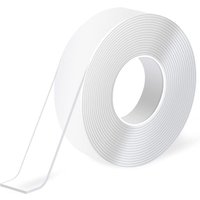 Ahlsen - Strapazierfähiges doppelseitiges Klebeband (3 Meter), streifenfrei, entfernbar, wiederverwendbar, waschbar – Mehrzweckband wie im Fernsehen von AHLSEN