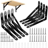 Ahlsen - Stück 150 x 95 mm Wandregalhalterungen, Dreieckhalterung, Regalteiler, 90-Grad-Halterungen von AHLSEN