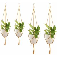 Stück Makramee-Pflanzenaufhänger, Seil zum Aufhängen von Pflanzenseilen, Blumen, für drinnen und draußen, Gartendekoration - Ahlsen Stück Makramee-Pflanzenaufhänger, Seil zum Aufhängen von Pflanzenseilen, Blumen, für drinnen und draußen, Gartendekoration - Ahlsen von AHLSEN