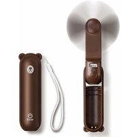 Ahlsen - Tragbarer Mini-Ventilator, 3-in-1-Handventilator, Taschenlampenfunktion – Braun von AHLSEN