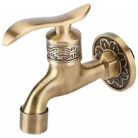 Ahlsen - Universal Antike Messing Wasserhahn Griff Waschküche Badezimmer Wand Montiert Waschmaschine Wasserhahn Outdoor Garten Kalten Wasser Ahlsen - Universal Antike Messing Wasserhahn Griff Waschküche Badezimmer Wand Montiert Waschmaschine Wasserhahn Outdoor Garten Kalten Wasser von AHLSEN